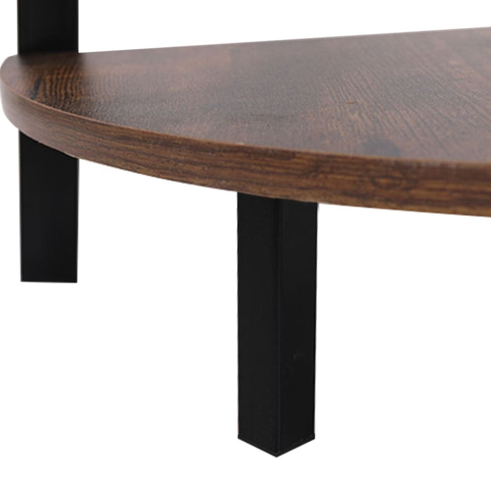 Goslash Picks 5 Tier Corner Shelf Industrial Ladder Wooden