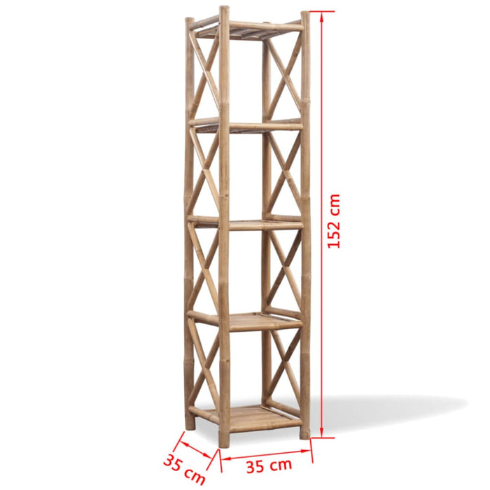 5-tier Square Bamboo Shelf Xaxakt