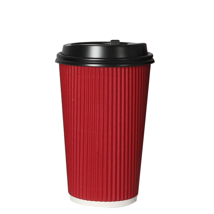 500 Pcs 16oz Disposable Takeaway Coffee Paper Cups Triple