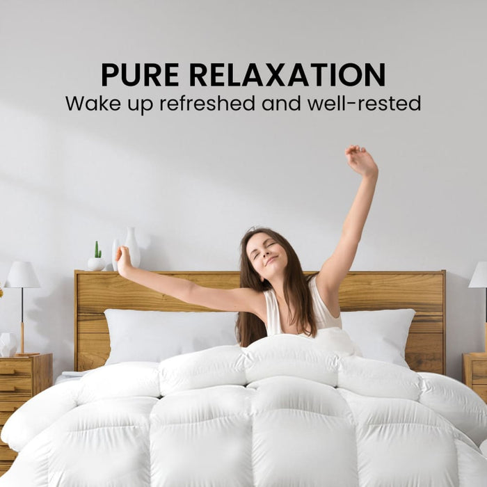 500gsm Duck Down Feather Quilt Comforter Doona - Queen