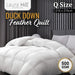 500gsm Duck Down Feather Quilt Comforter Doona - Queen