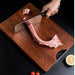 2x 50cm Rectangular Wooden Ebony Butcher Block Non-slip