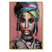 50cmx70cm African Woman Ii Gold Frame Canvas Wall Art