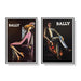 50cmx70cm Bally Man & Woman 2 Sets Black Frame Canvas Wall