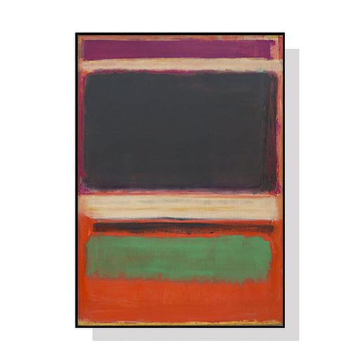 50cmx70cm Black Orange Green by Mark Rothko Frame Canvas