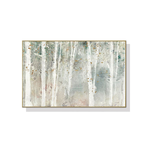 50cmx70cm Forest Hang Painting Style Gold Frame Canvas Wall