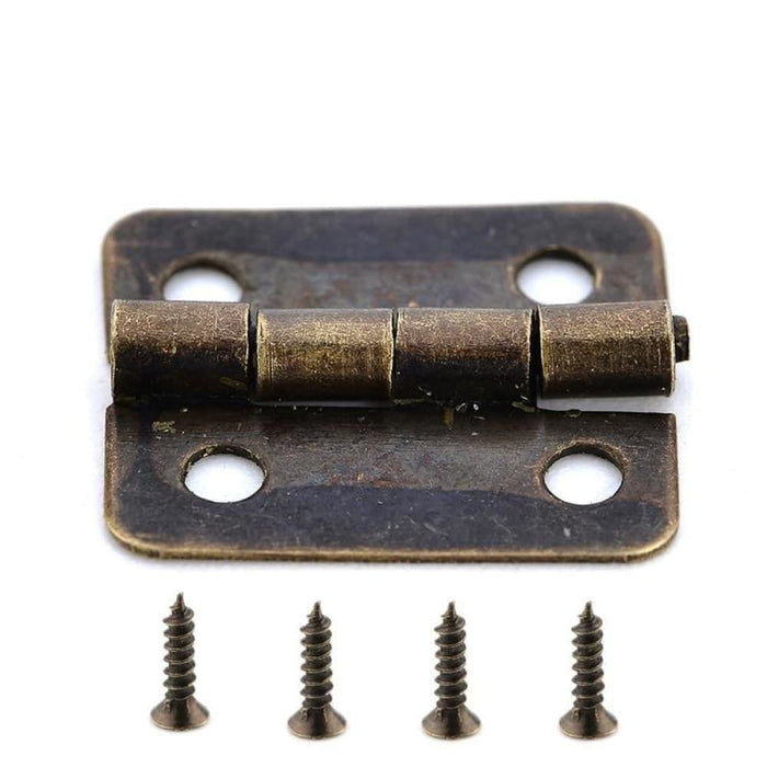 50pcs Mini Bronze Gold Decoration Door Hinges