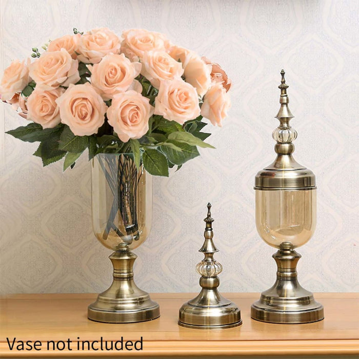 5pcs Artificial Silk Flower Fake Rose Bouquet Table Decor