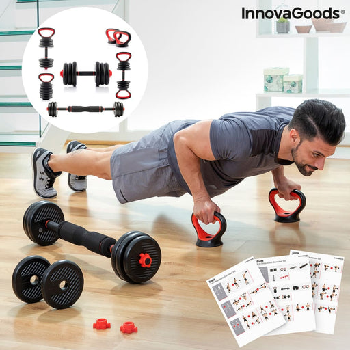 6 - in - 1 Set Of Adjustable Weights With Exercise Guide