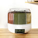 6-in-1 Cereal Dispenser Rotating Grain Container 10kg Rice