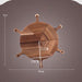 2x 6 Pcs Brown Round Divisible Wood Pizza Server Food Plate