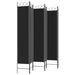 6-panel Room Divider Black 240x220 Cm Fabric Tpboii