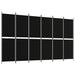 6-panel Room Divider Black 300x180 Cm Fabric Tpbxxp