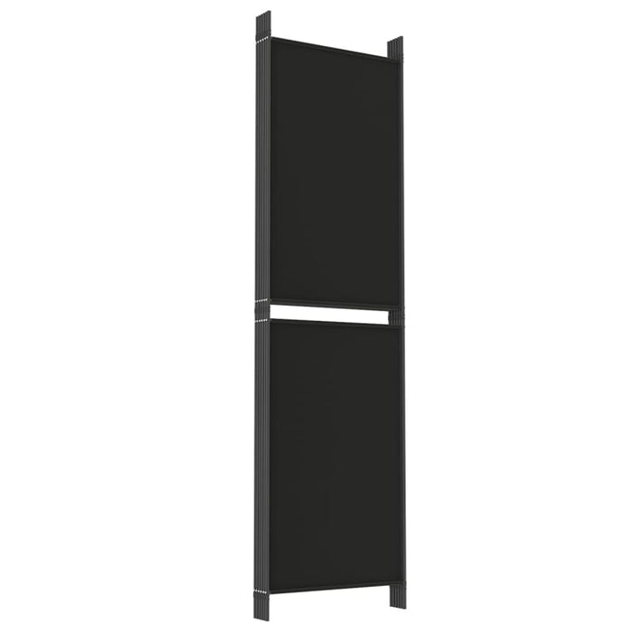 6-panel Room Divider Black 300x180 Cm Fabric Tpbxxp