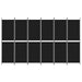 6-panel Room Divider Black 300x180 Cm Fabric Tpbxxp