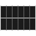 6-panel Room Divider Black 300x220 Cm Fabric Tpbxpi