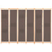 6 Panel Room Divider Brown Fabric Gl1121