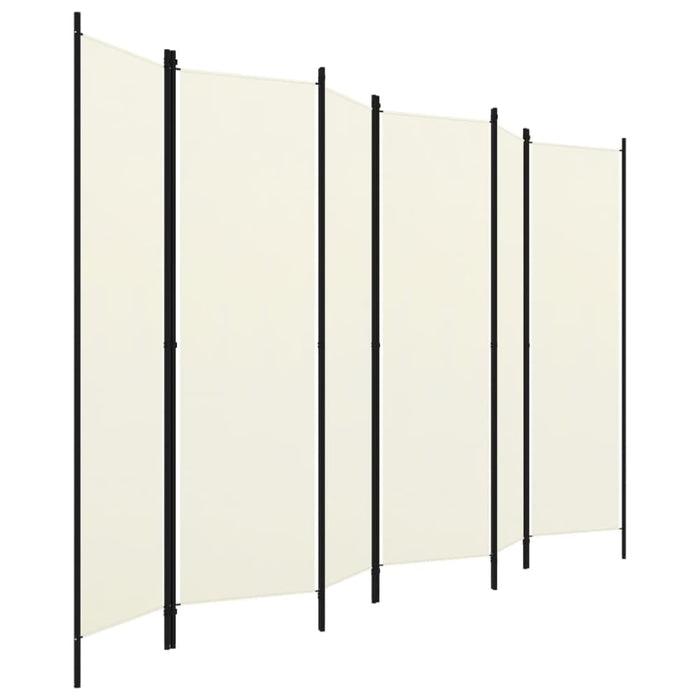 6 Panel Room Divider Cream White Gl38