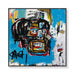 60cmx60cm Blue Head by Basquiat Black Frame Canvas Wall Art