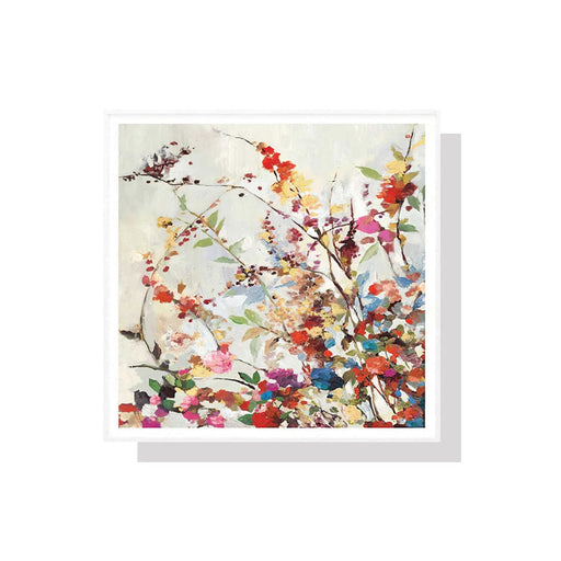 60cmx60cm Coming Spring Square Size White Frame Canvas Wall