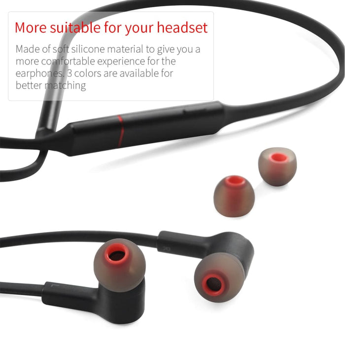 6pcs Anti-slip Silicone Ear Tips for Lenovo He05 Qe66 Jbl