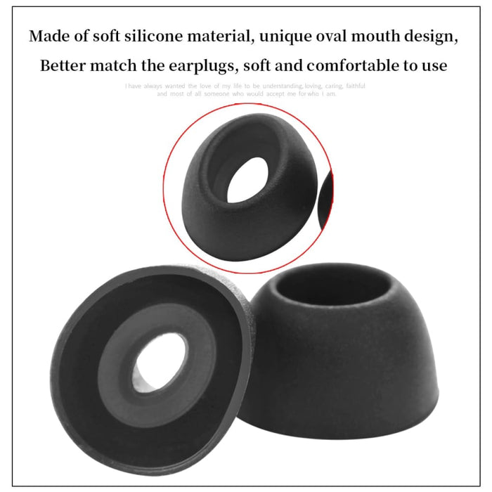 6pcs Silicone Oval Mouth Ear Tips for Edifier W300bt Plus