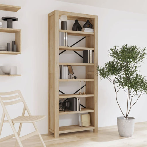 7-tier Bookcase 80x30x200 Cm Solid Wood Acacia Tapbnx