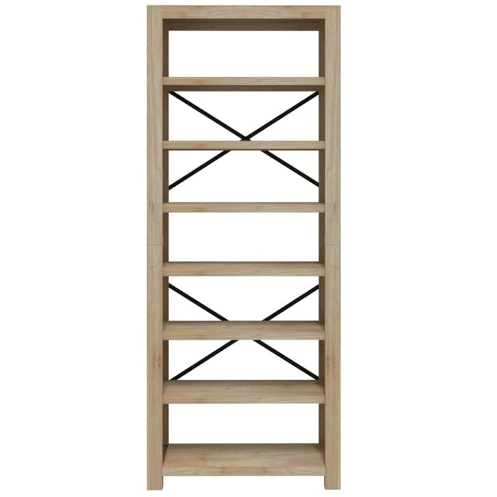 7-tier Bookcase 80x30x200 Cm Solid Wood Acacia Tapbnx