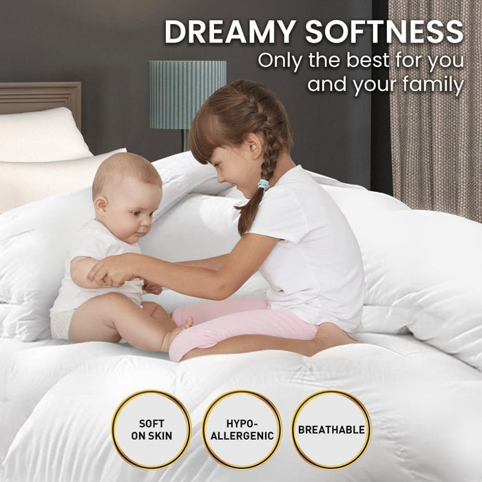 700gsm Goose Down Feather Comforter Doona - Super King