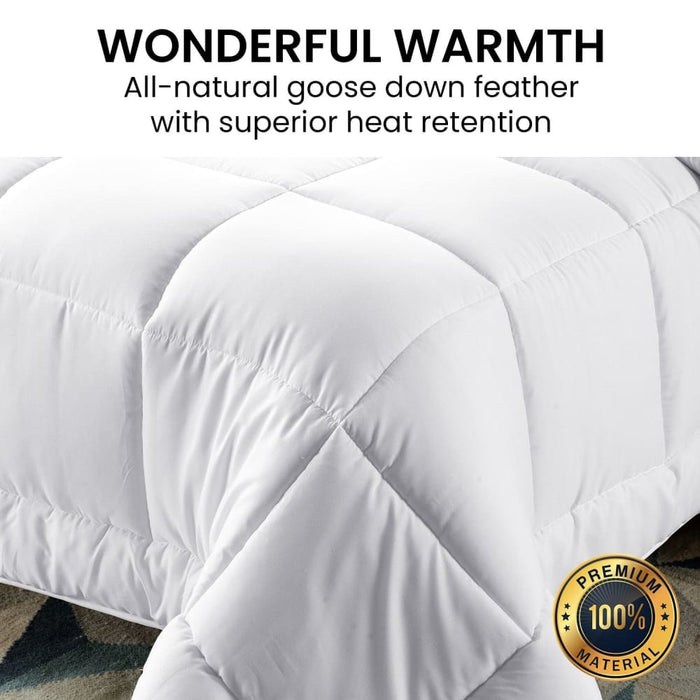 700gsm Goose Down Feather Comforter Doona - Super King