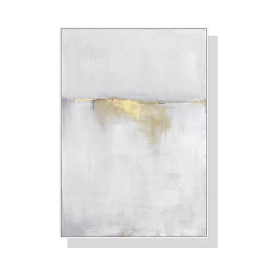 70cmx100cm Abstract Gold White Single Ii Frame Canvas Wall