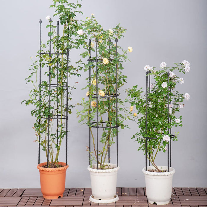 2x 73cm 4-bar Plant Frame Stand Trellis Vegetable Flower