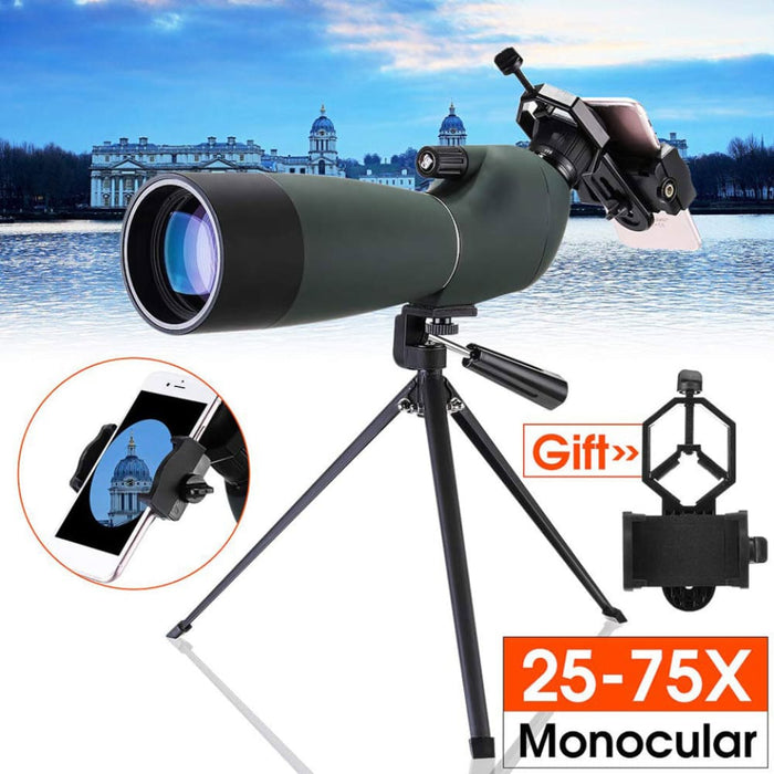 75x70 Zoom Waterproof Binoculars Spotting Scope with Tripod