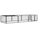 8-panel Dog Playpen Black 100x50 Cm Powder-coated Steel