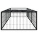 8-panel Dog Playpen Black 100x50 Cm Powder-coated Steel