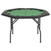 8-player Folding Poker Table 2 Fold Octagonal Green Nbxoo