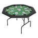 8-player Folding Poker Table 2 Fold Octagonal Green Nbxoo