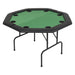 8-player Folding Poker Table 2 Fold Octagonal Green Nbxoo