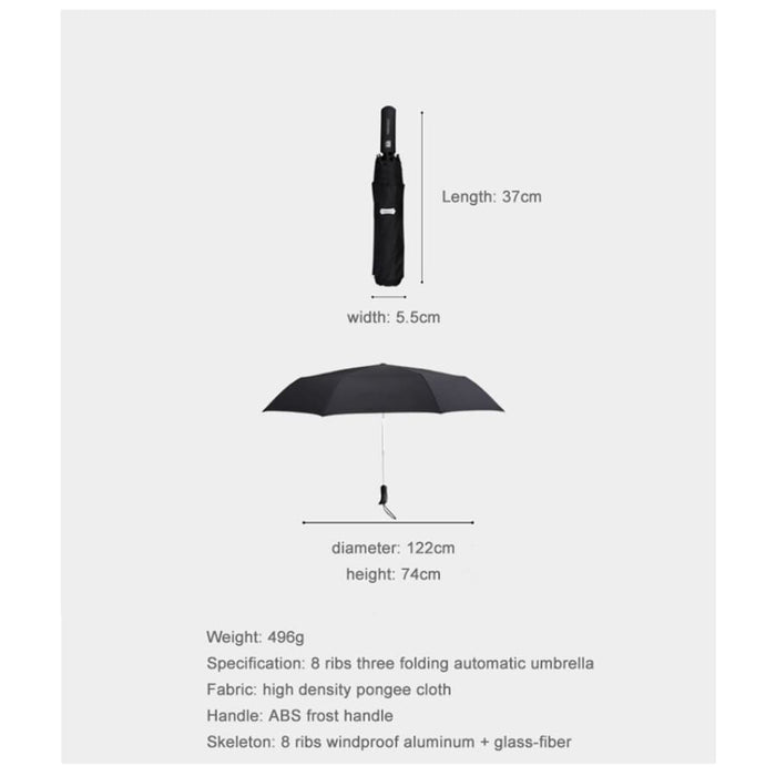 8 Ribs 122cm Large Windproof Umbrella