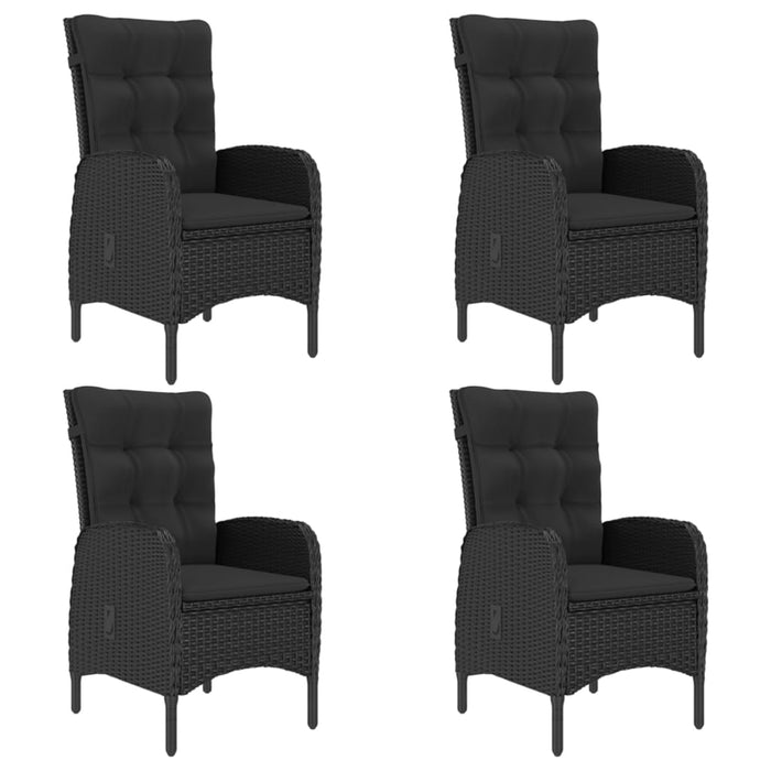 5 Piece Garden Dining Set Black Tbliiia