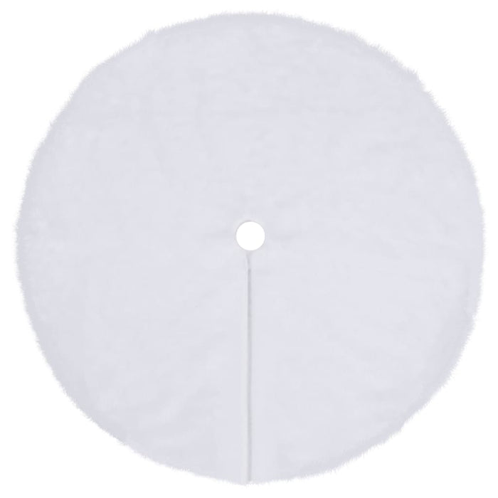 Christmas Tree Skirt White 150 cm Faux Fur TTBXIO