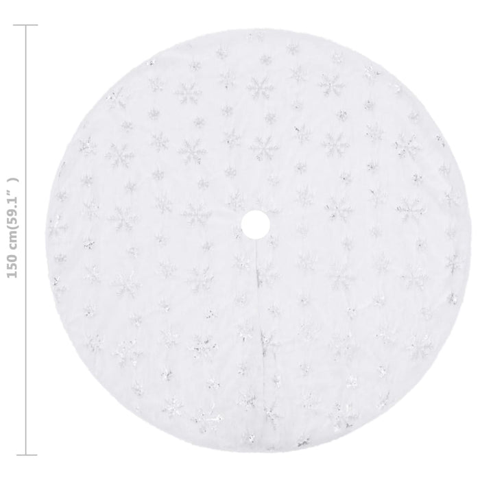 Luxury Christmas Tree Skirt White 150 cm Faux Fur TTBXIA