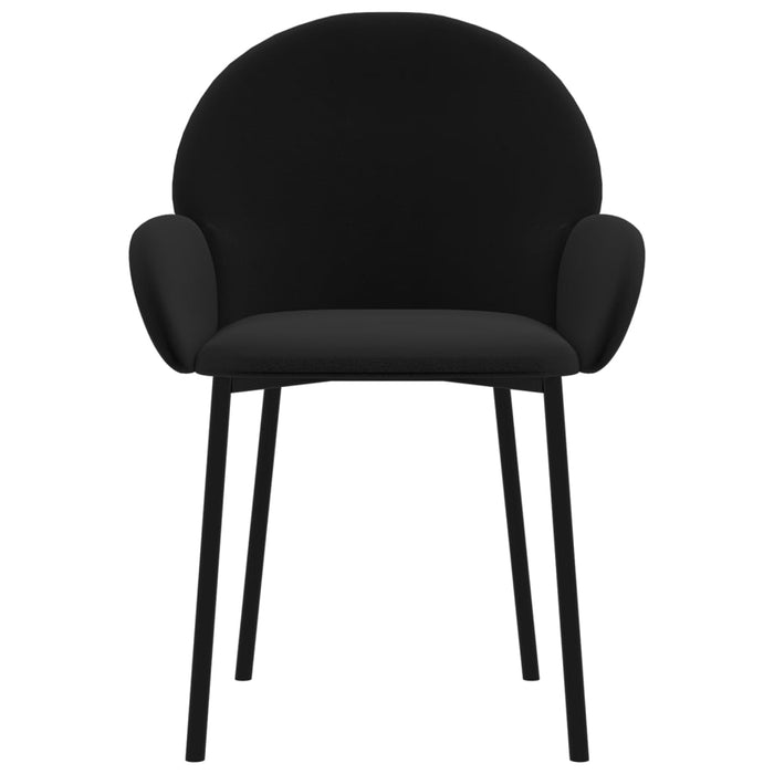 Dining Chairs 2 pcs Black Velvet TAAILK