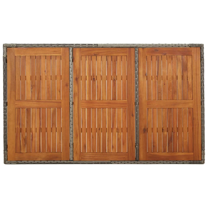 5 Piece Garden Dining Set With Cushions Grey Poly Rattan Tonpbab