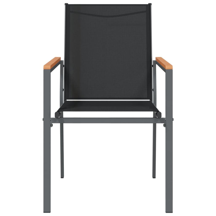 Garden Chairs 4 pcs Black 55x61.5x90 cm Textilene and Steel TONIBNP