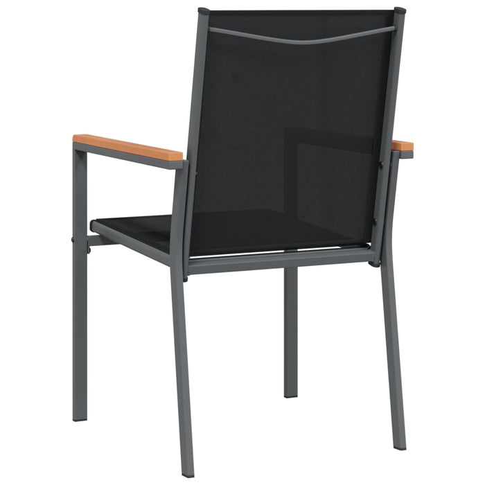 Garden Chairs 4 pcs Black 55x61.5x90 cm Textilene and Steel TONIBNP