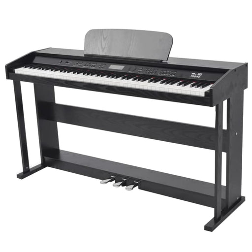 88-key Digital Piano with Pedals Black Melamine Board Ibbap