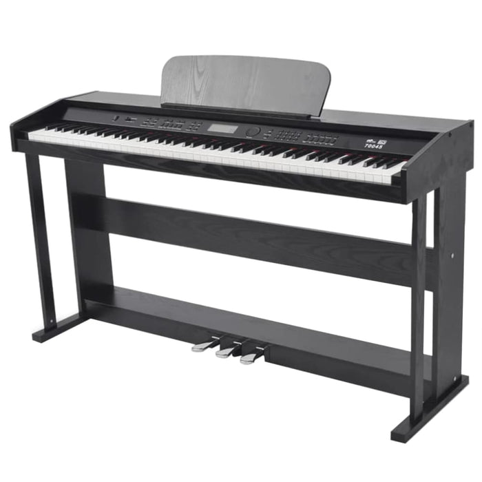 88-key Digital Piano with Pedals Black Melamine Board Ibbap