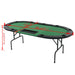 9-player Folding Poker Table 3 Fold Oval Green Nbxob