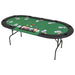 9-player Folding Poker Table 3 Fold Oval Green Nbxob